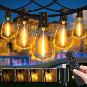 Guhope outdoor light remote dimmable enables customizable brightness for patios.