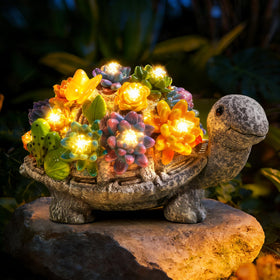 Guhope succulent-detail garden statue blends artistry with practical outdoor decor.