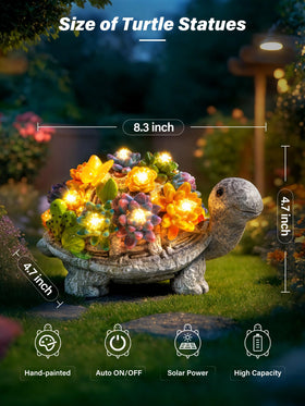 Guhope yard decor turtle in sunset glow enhances outdoor spaces.
