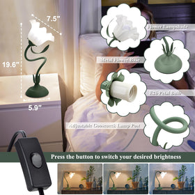 Guiguzhj Flower Table Lamp bedside-use provides gentle night lighting.