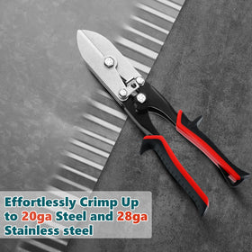Gulfmew downspout-crimping-tool handle shot with ergonomic grip.