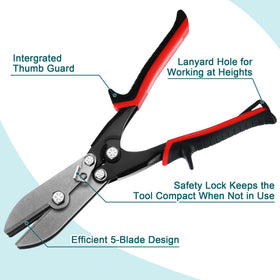 Gulfmew duct-crimping-tool head close-up highlighting hard-wearing A3 steel.
