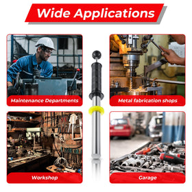 Gulfmew magnetic rod for versatile cleanup in garages and sites.