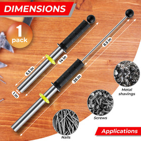 Gulfmew magnetic wand with release handle enabling easy item release after pickup.