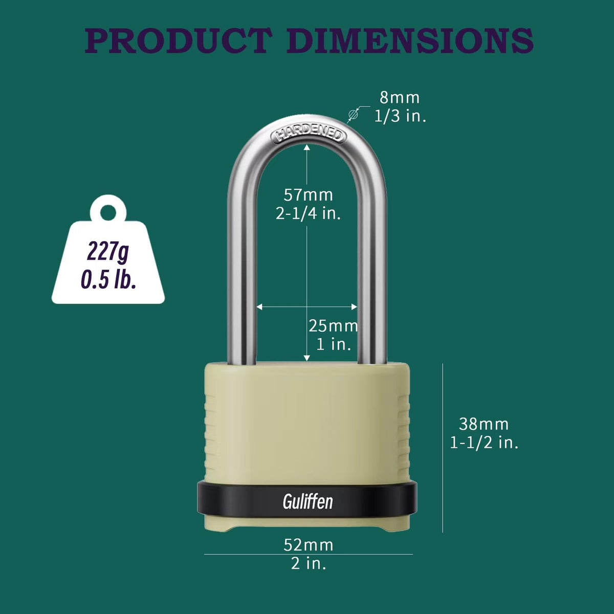 Guliffen 4-digit combination lock enabling easy code setup for lockers.