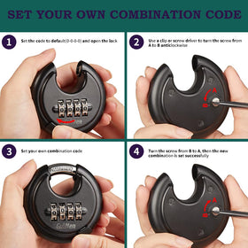 Guliffen heavy-duty pad lock pack ideal for gates and storage units