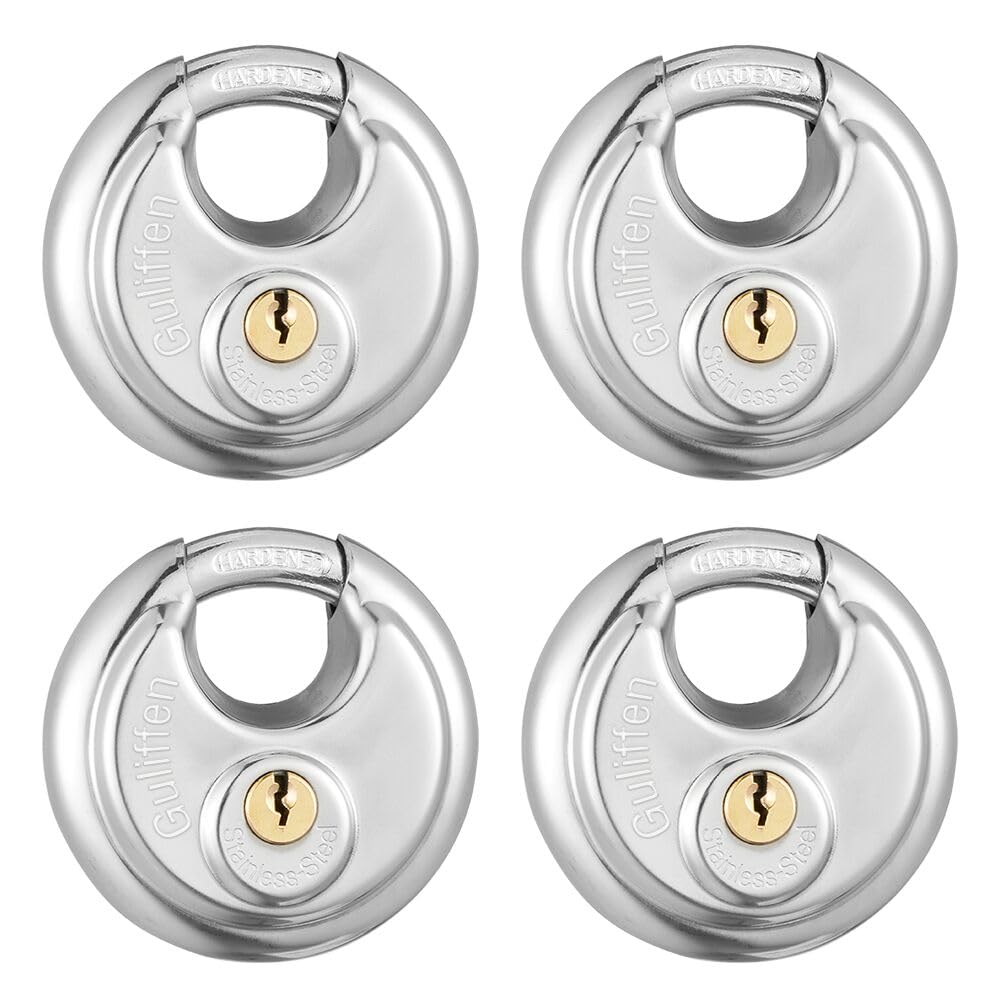 Guliffen keyed-alike storage lock front view; weatherproof security for outdoor sheds.