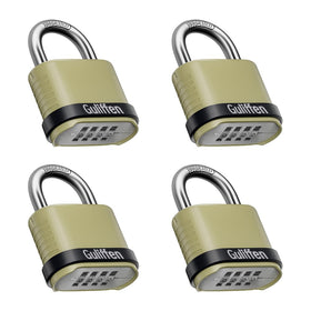 Guliffen outdoor 4-digit padlock with zinc body for secure lockers
