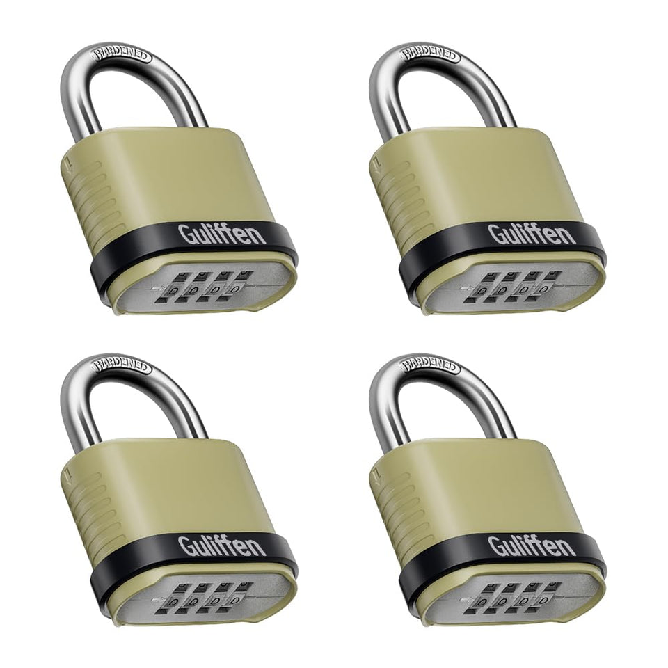 Guliffen outdoor 4-digit padlock with zinc body for secure lockers