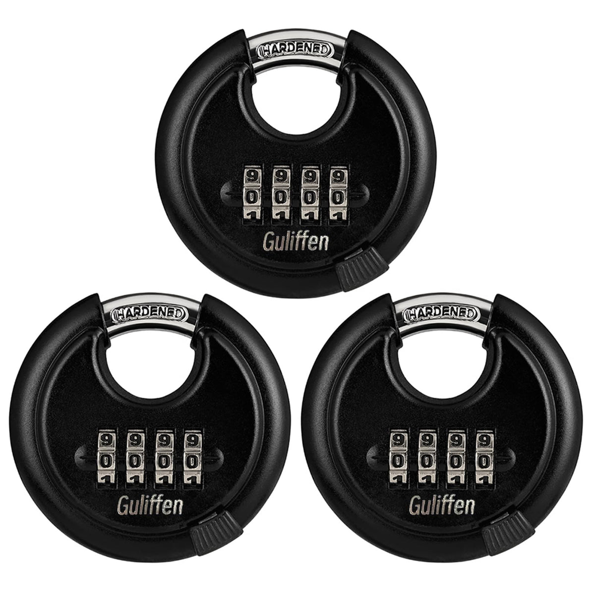 Guliffen outdoor combo lock with 3-8 inch shackle protects sheds and garages