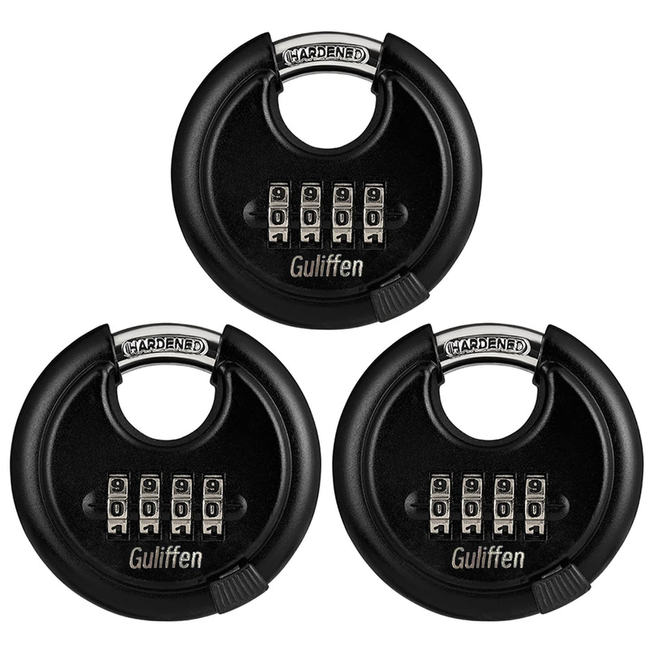Guliffen outdoor combo lock with 3-8 inch shackle protects sheds and garages