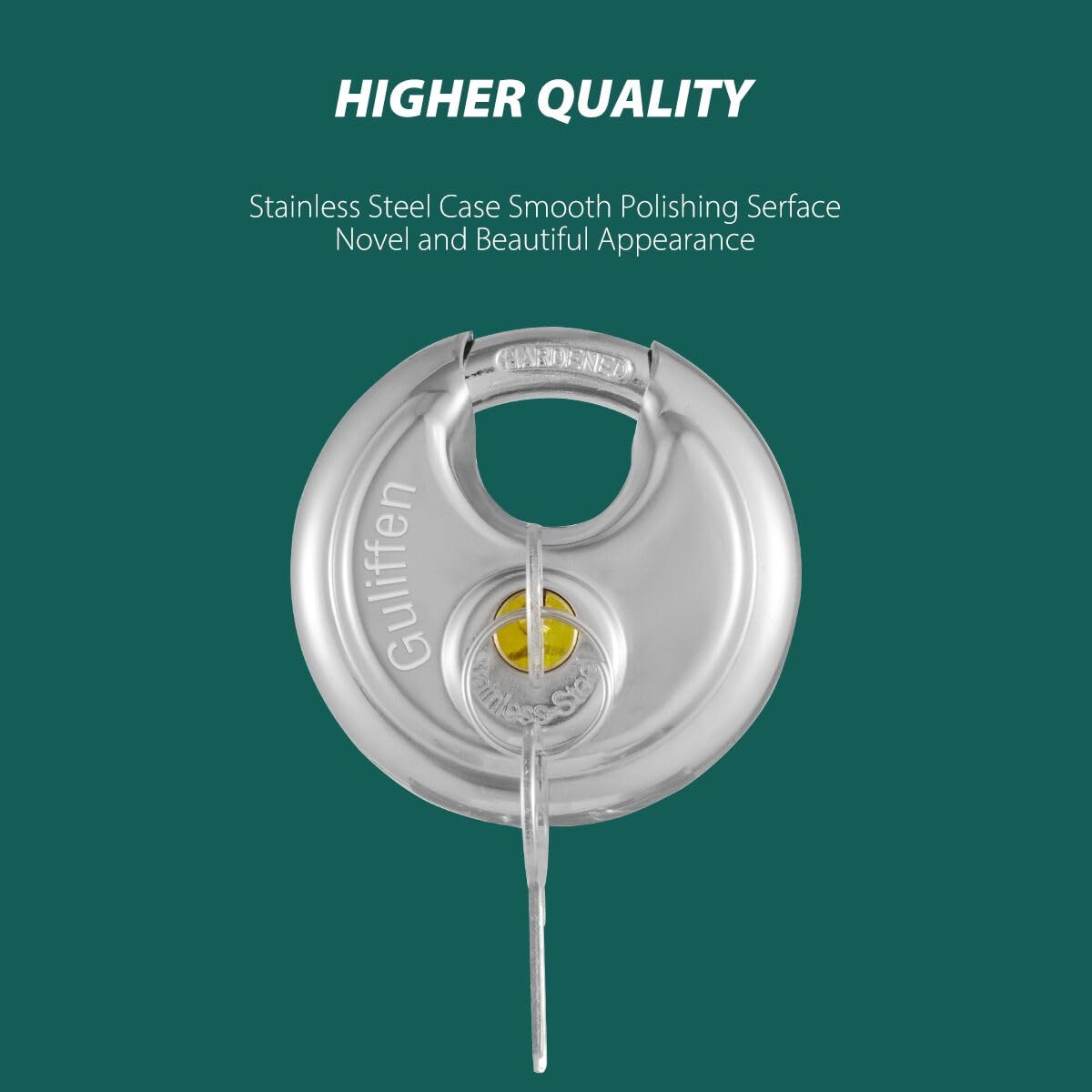 Guliffen weatherproof padlock in outdoor use; durable everyday protection.