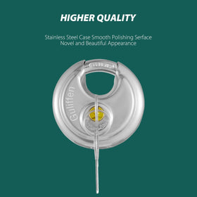 Guliffen weatherproof padlock in outdoor use; durable everyday protection.