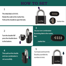 Guliffen weatherproof padlock on a shed door demonstrating outdoor protection