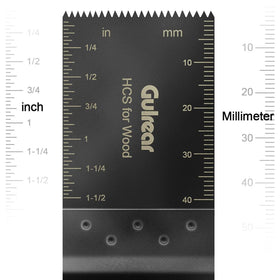 Gulrear precision-cutting blades with inch and cm markers for accuracy