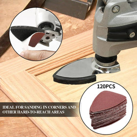 Gulrear 80mm triangle sanding pad with hook-and-loop for quick changes.