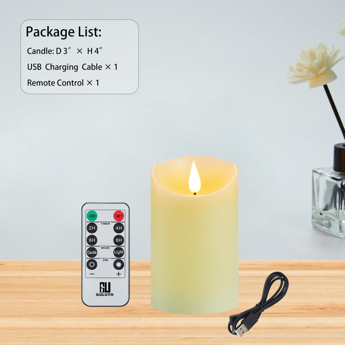 Guluto safe indoor use candle suitable for homes with pets
