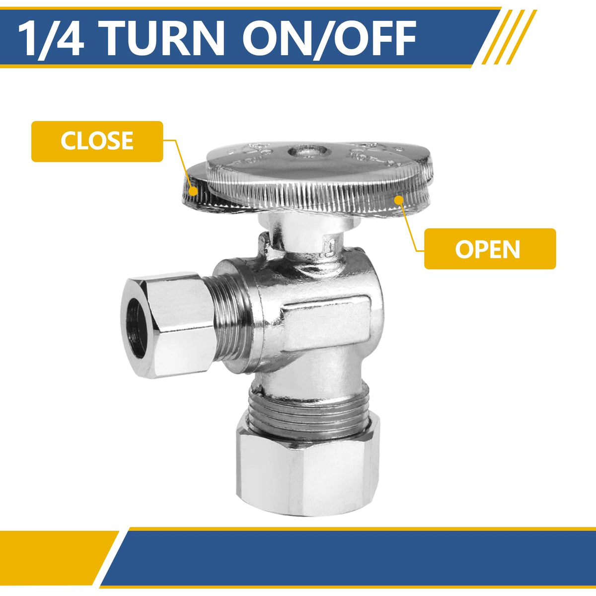 GUOFIS chrome finish resists corrosion and rust in daily use.
