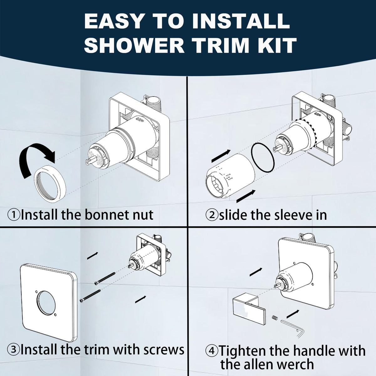 GUOLAIBA easy 10-minute DIY installation for a quick bath upgrade.