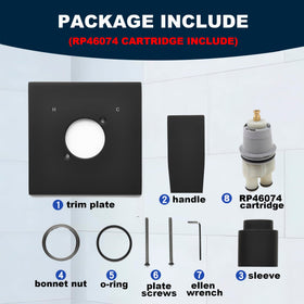 GUOLAIBA shower handle set; compatible replacement for Delta 13/14 series.