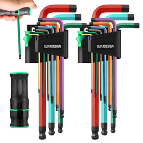 GURADESIGN long-arm allen wrenches with ball end reach confined spaces easily.