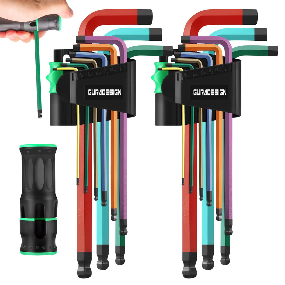 GURADESIGN long-arm allen wrenches with ball end reach confined spaces easily.