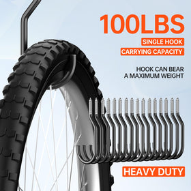 GURADESIGN PVC-coated hook protects bike finish during contact.