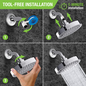 GURIN anti-clogging silicone-nozzles ensure consistent water flow and easier maintenance.