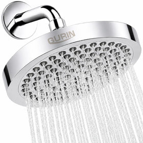 GURIN high-pressure rain head with 6-inch coverage for a spa-like rinse.