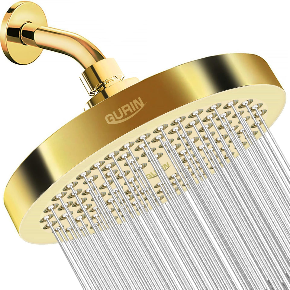 GURIN high pressure rainfall shower head delivering spa-like spray