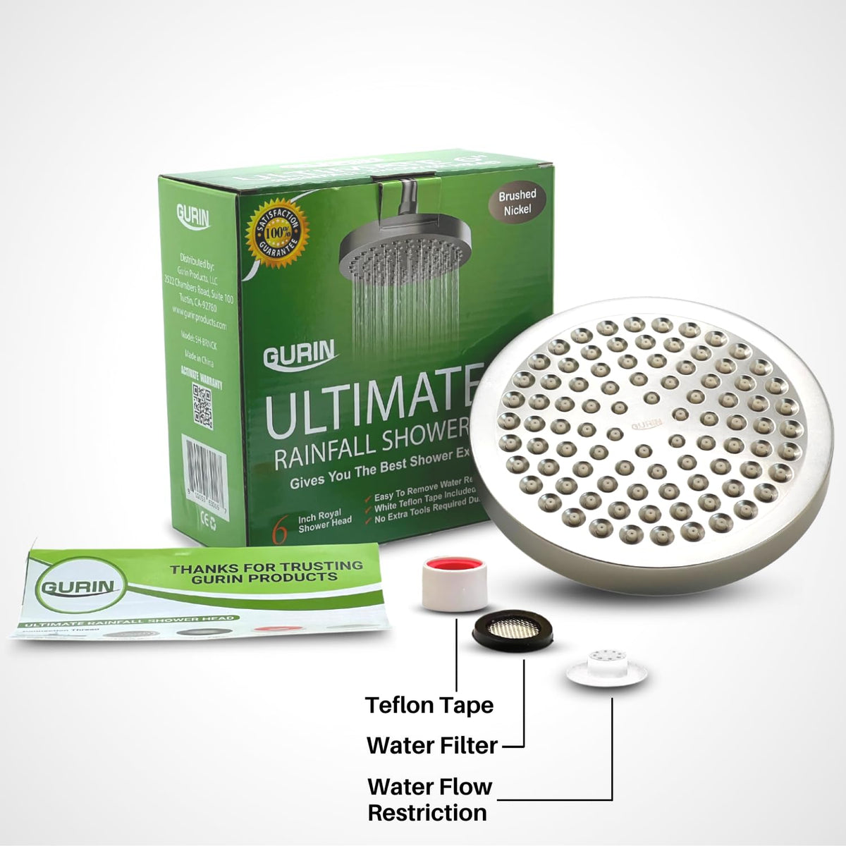 GURIN universal replacement fits most showers, upgrade anywhere.
