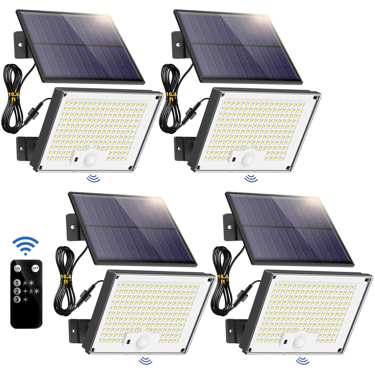 Gusicil outdoor solar lights with split panel for flexible placement and energy-free illumination.