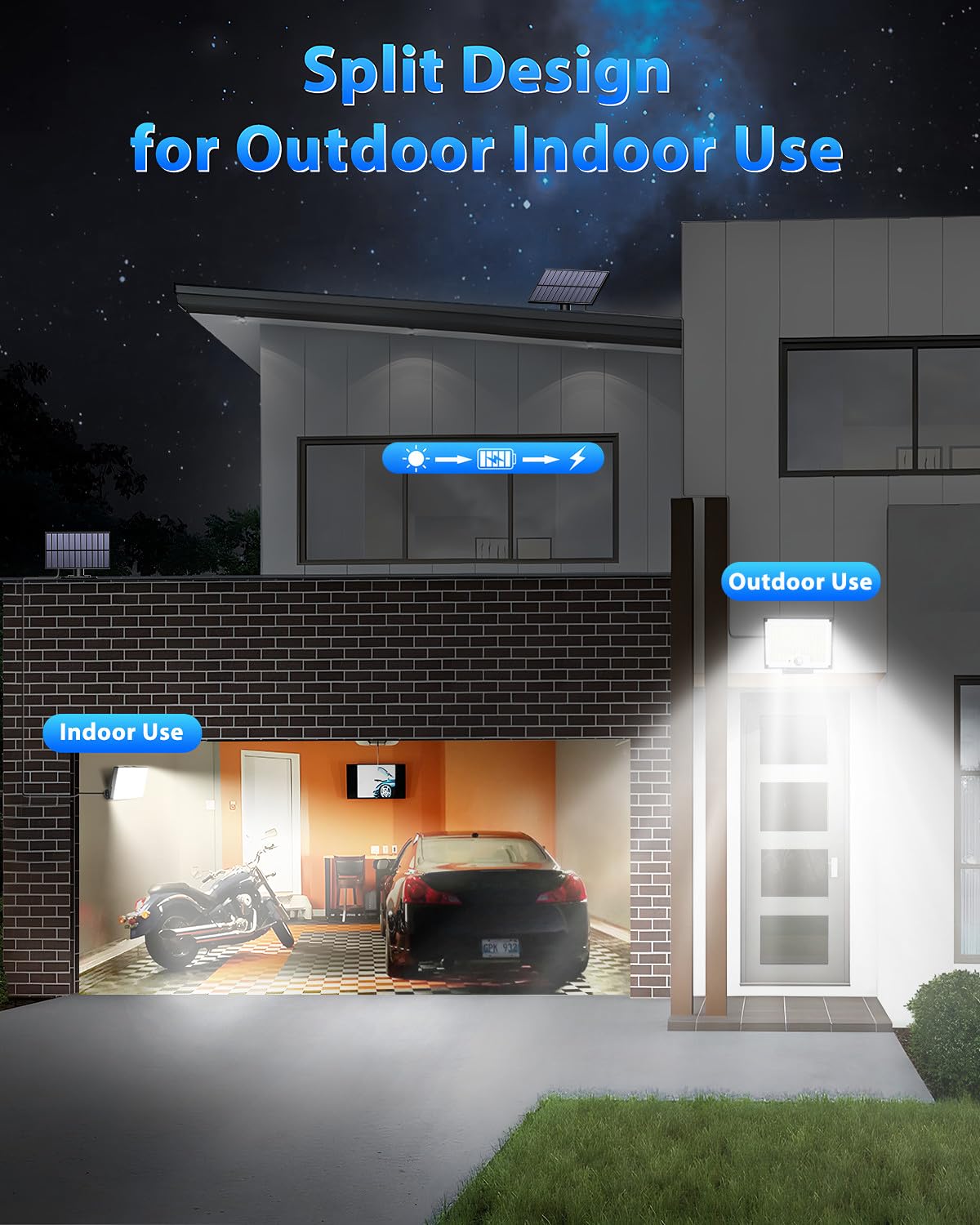Gusicil solar lights with remote control for easy mode selection and setup.