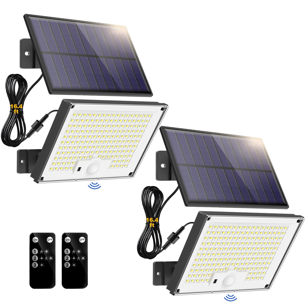 Gusicil split-design solar panel with LED light for flexible outdoor setup