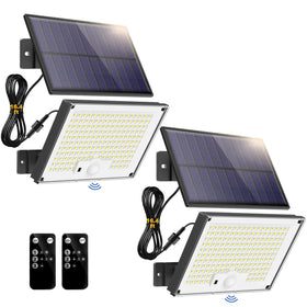 Gusicil split-design solar panel with LED light for flexible outdoor setup