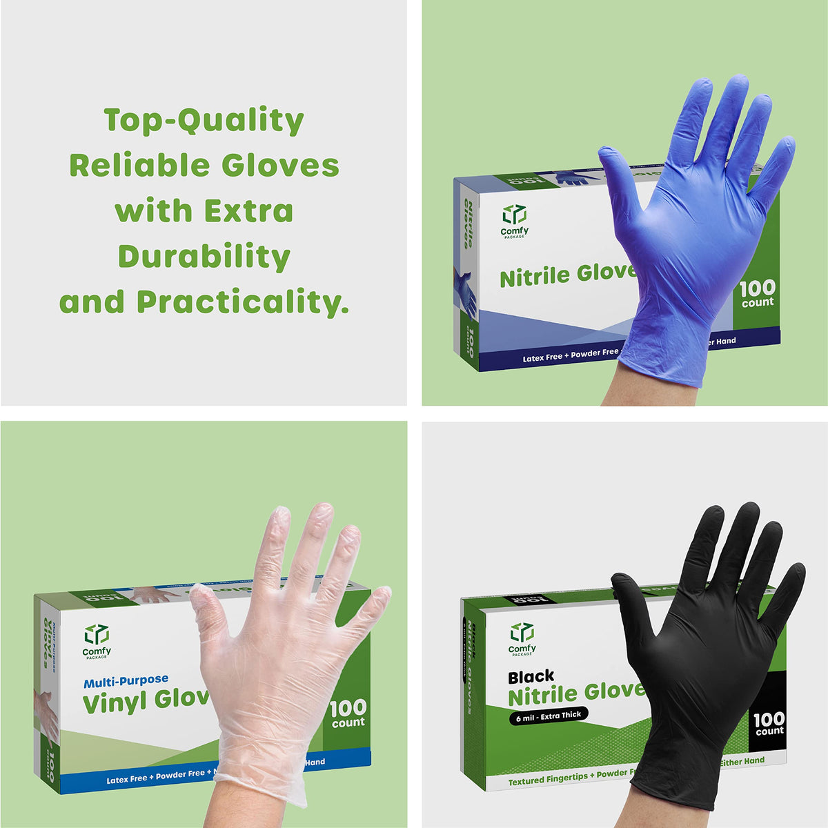 GUSTO latex-free and powder-free gloves reduce irritation