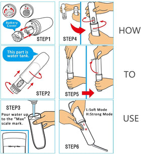 GUSTYLE battery operation with two AAA batteries simple setup