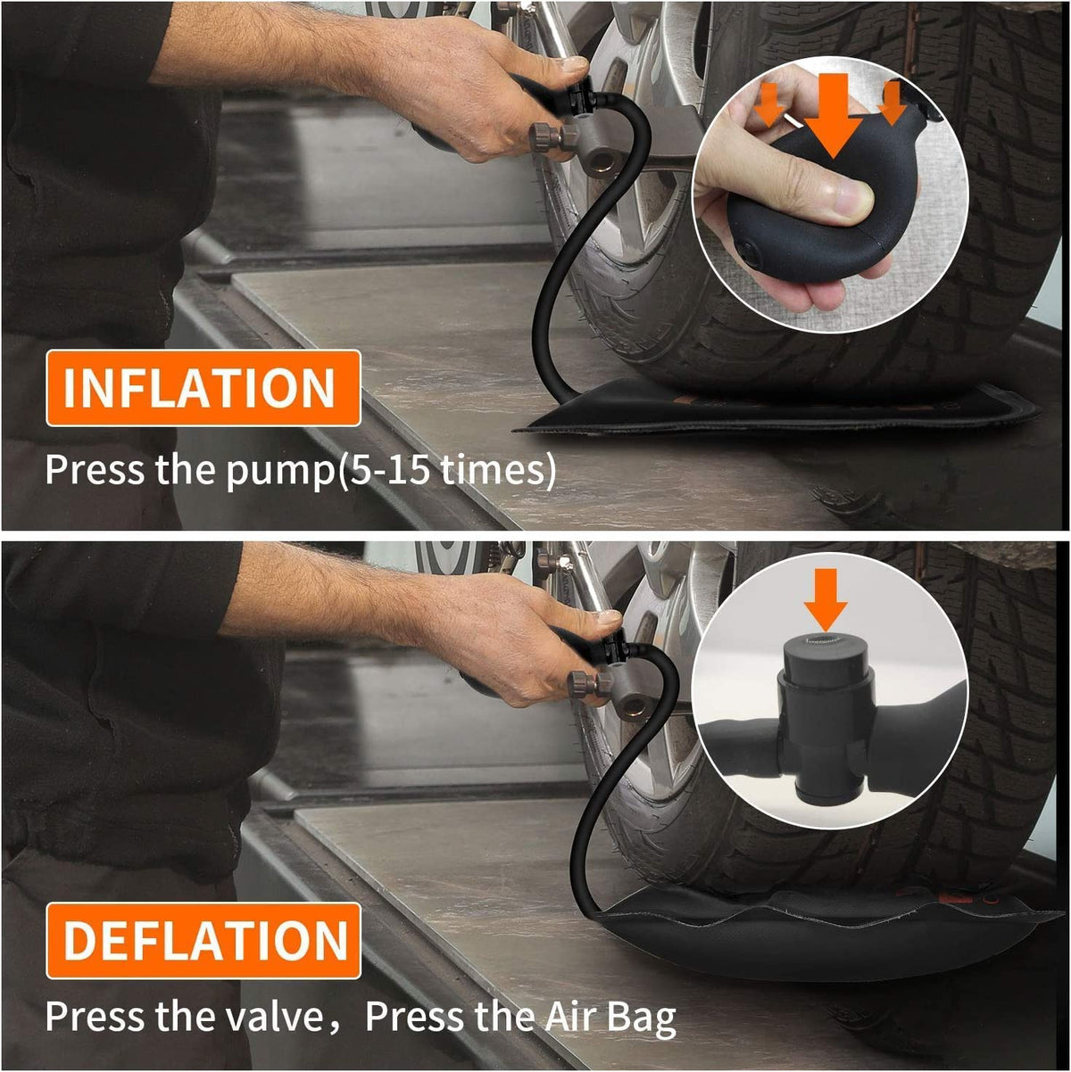 Gute Air Wedge Bag Pump ideal for leveling furniture and cabinets.