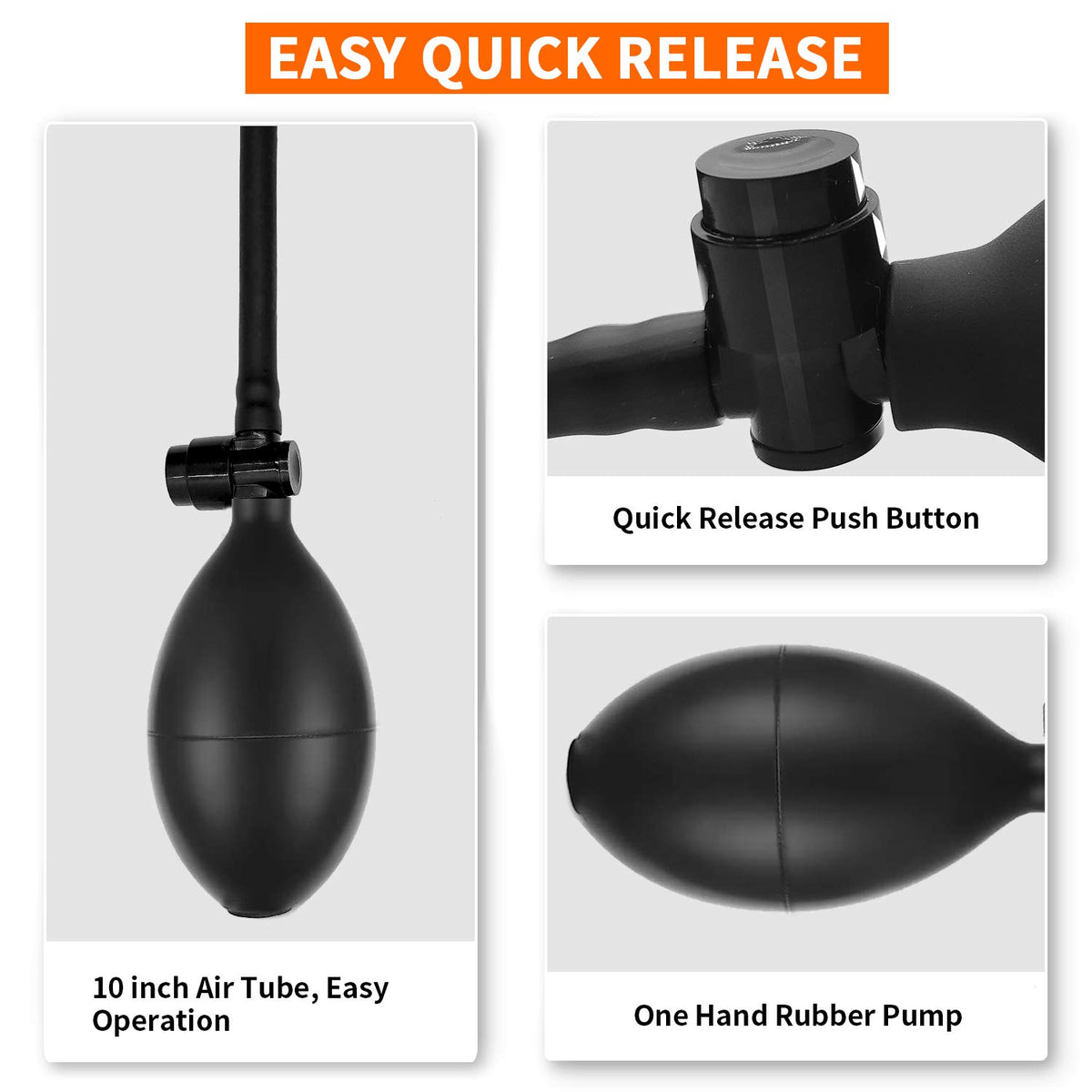 Gute Air Wedge Bag Pump fits 3/32 inch gaps for tight spaces.