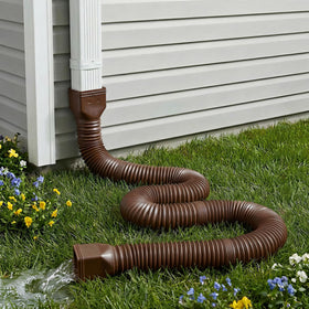 Gutterant downspout extensions include adapters for multiple downspout sizes.