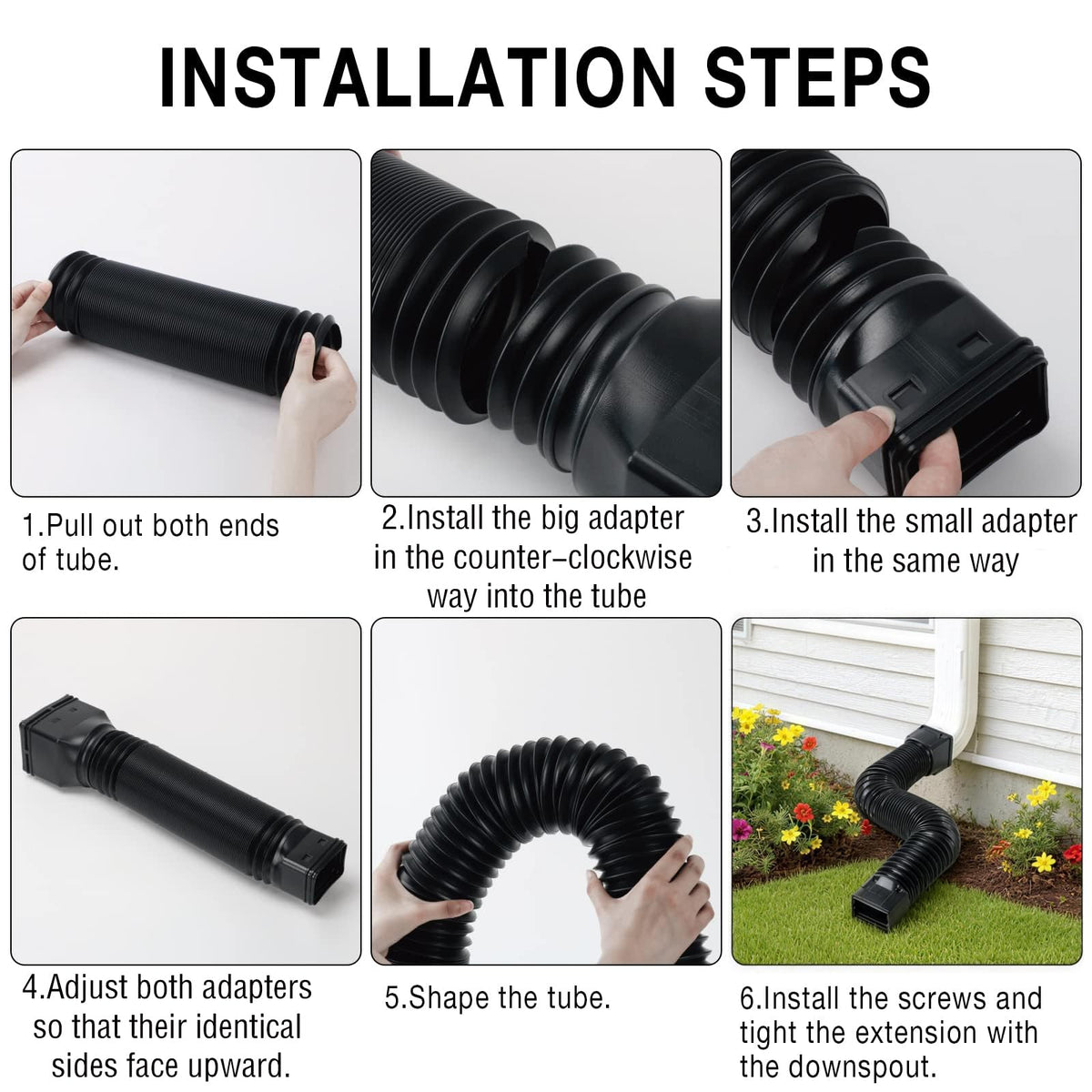 Gutterant rotating connection enables easy section linking and setup