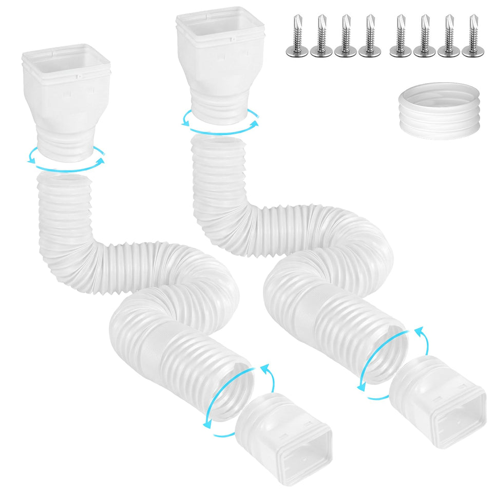 Gutterlix downspout extension 19-58 inch for adjustable rainwater drainage.