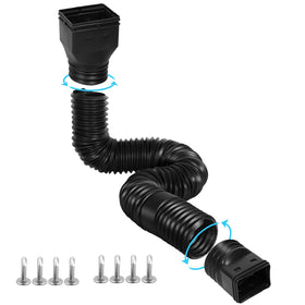 Gutterlix downspout extension in extended 21–67 inch length protecting home foundations