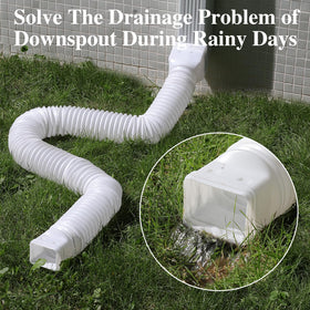 Gutterlix extension withstands harsh weather and can be buried for discreet drainage.