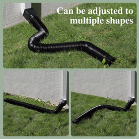 Gutterlix extension shows a flexible bend without creasing for smooth drainage.