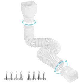 Gutterlix downspout extension fully extended for flexible rainwater routing.