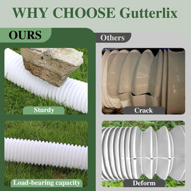 Gutterlix adjustable extension length from 21 to 67 inches in use.