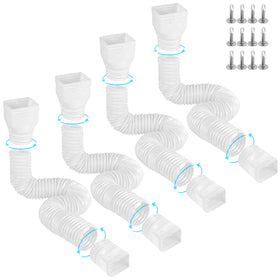 Gutterlix downspout extensions extendable from 21 to 67 inches for flexible drainage.