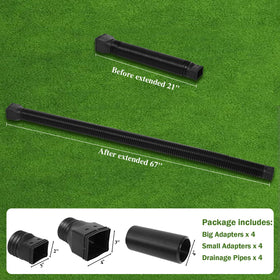 Gutterlix durable outdoor extension withstands snow, sun, and wind.