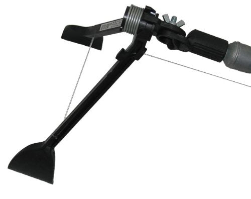 Gutter Sense Gutter Cleaning Tool paddle action clears dry leaves in gutters